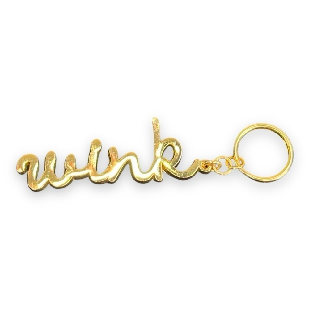 GOLD WINK KEYCHAIN FUN FLIRTY GIFT